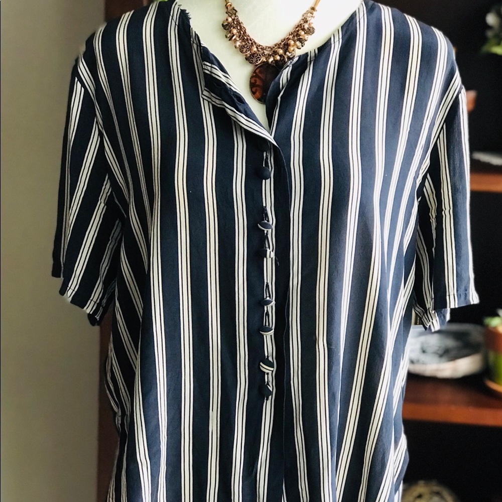 VINTAGE Silk Artisti Italiani Boutique Silk Blouse